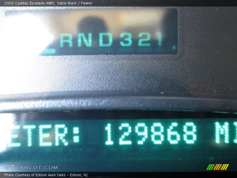 Sable Black / Pewter 2003 Cadillac Escalade AWD