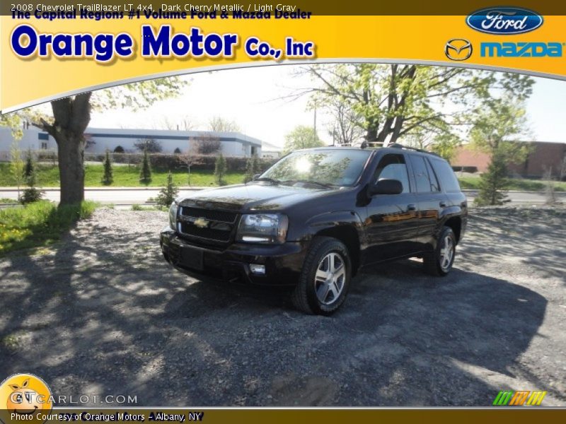 Dark Cherry Metallic / Light Gray 2008 Chevrolet TrailBlazer LT 4x4