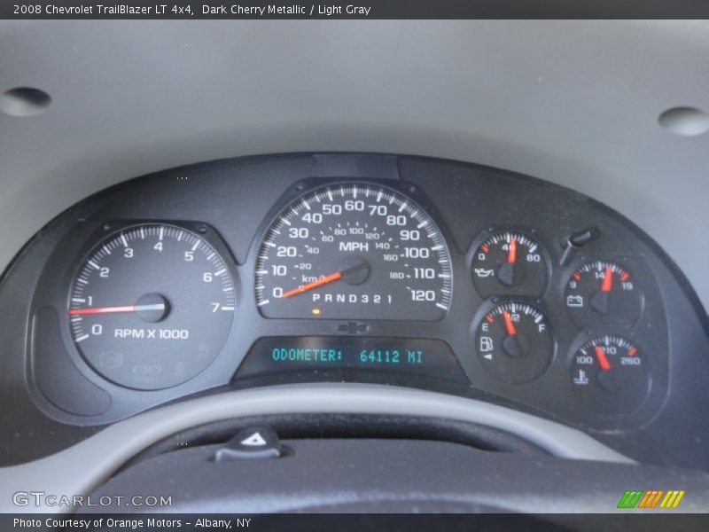 Dark Cherry Metallic / Light Gray 2008 Chevrolet TrailBlazer LT 4x4