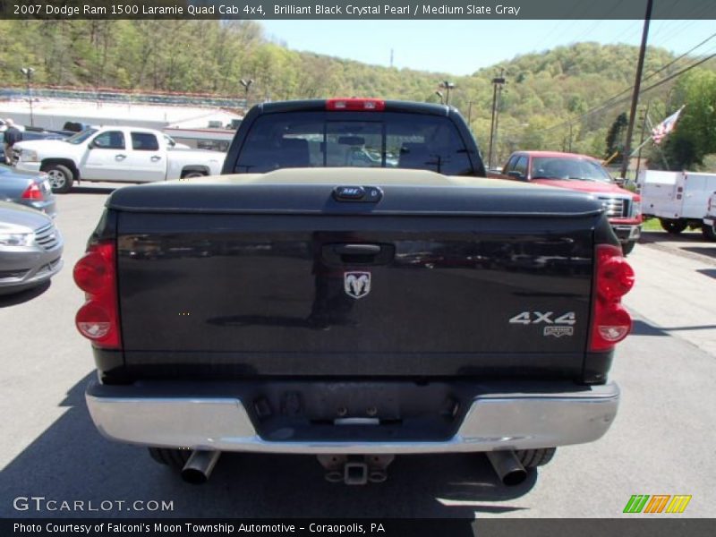 Brilliant Black Crystal Pearl / Medium Slate Gray 2007 Dodge Ram 1500 Laramie Quad Cab 4x4