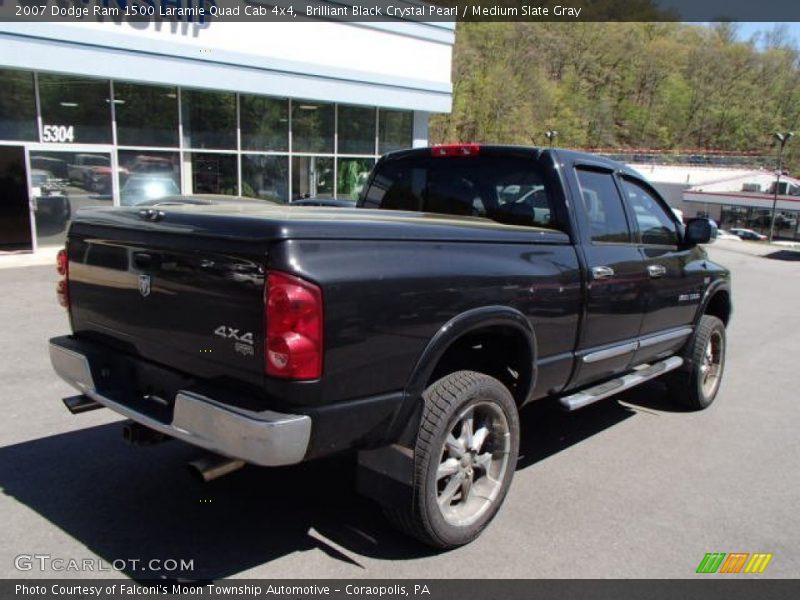 Brilliant Black Crystal Pearl / Medium Slate Gray 2007 Dodge Ram 1500 Laramie Quad Cab 4x4