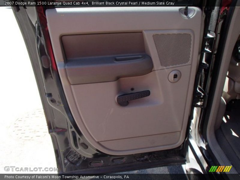 Brilliant Black Crystal Pearl / Medium Slate Gray 2007 Dodge Ram 1500 Laramie Quad Cab 4x4