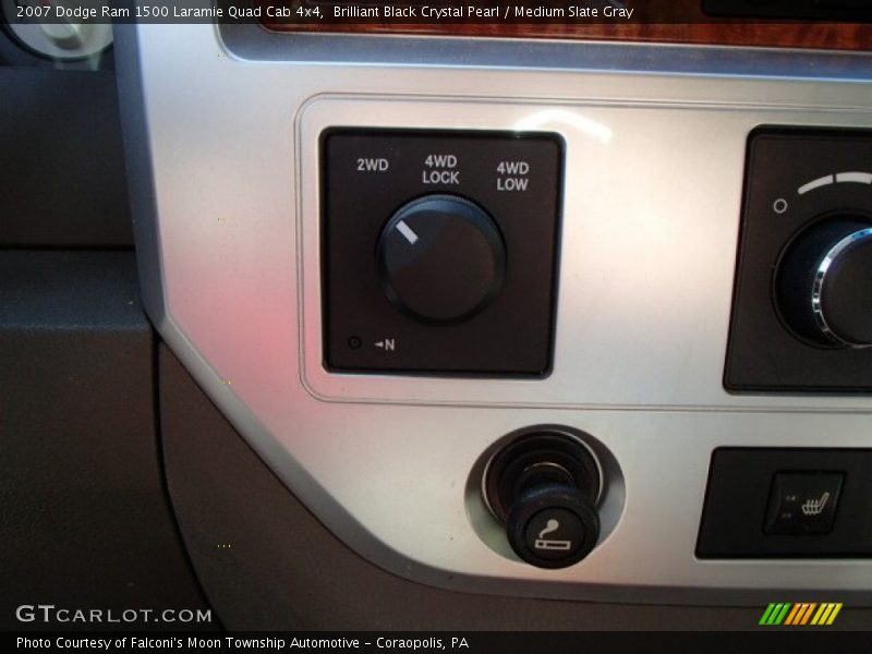 Brilliant Black Crystal Pearl / Medium Slate Gray 2007 Dodge Ram 1500 Laramie Quad Cab 4x4