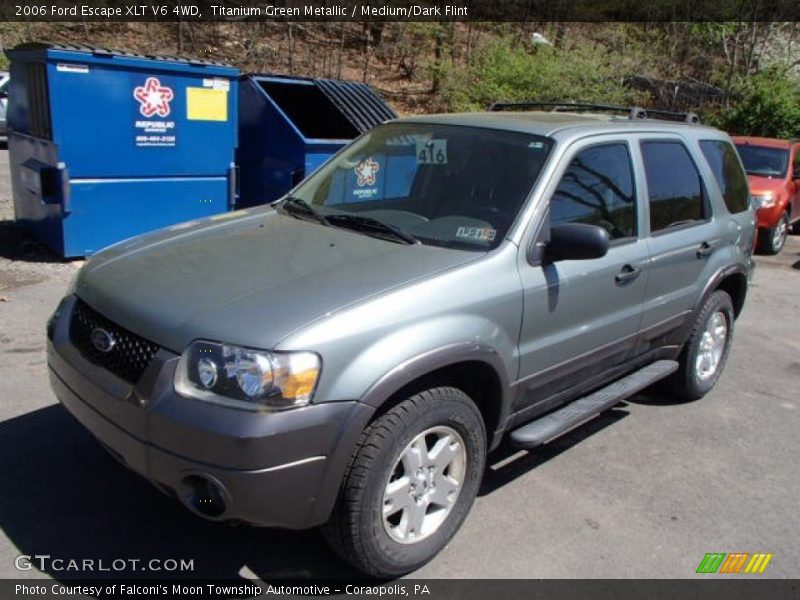 Titanium Green Metallic / Medium/Dark Flint 2006 Ford Escape XLT V6 4WD