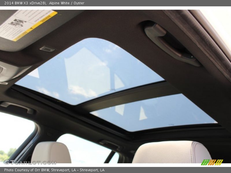 Sunroof of 2014 X3 xDrive28i