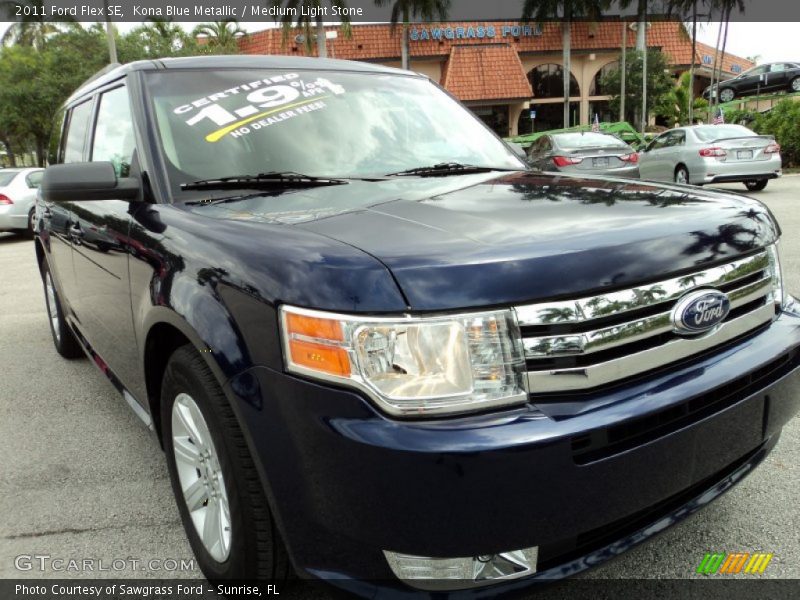 Kona Blue Metallic / Medium Light Stone 2011 Ford Flex SE