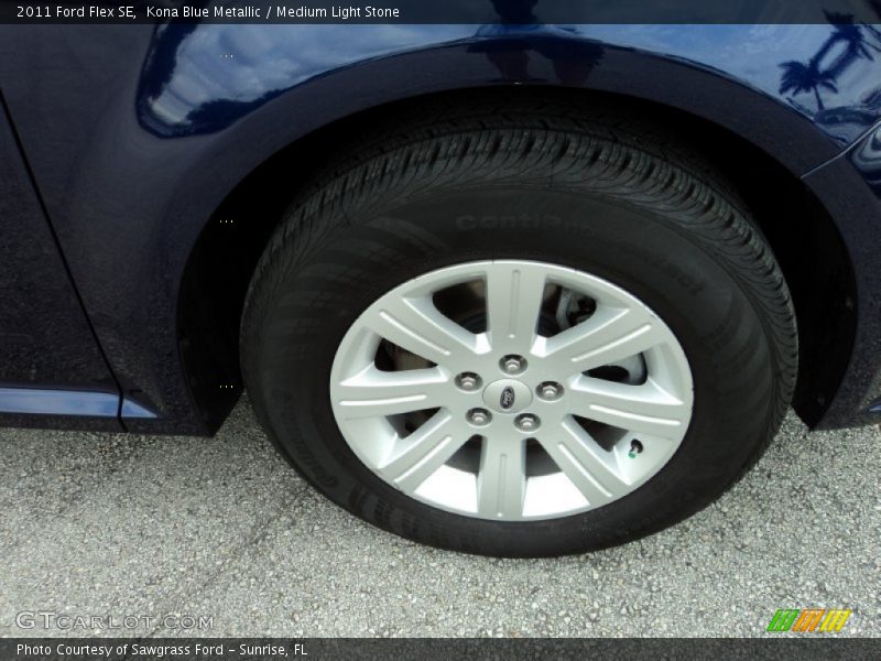 Kona Blue Metallic / Medium Light Stone 2011 Ford Flex SE