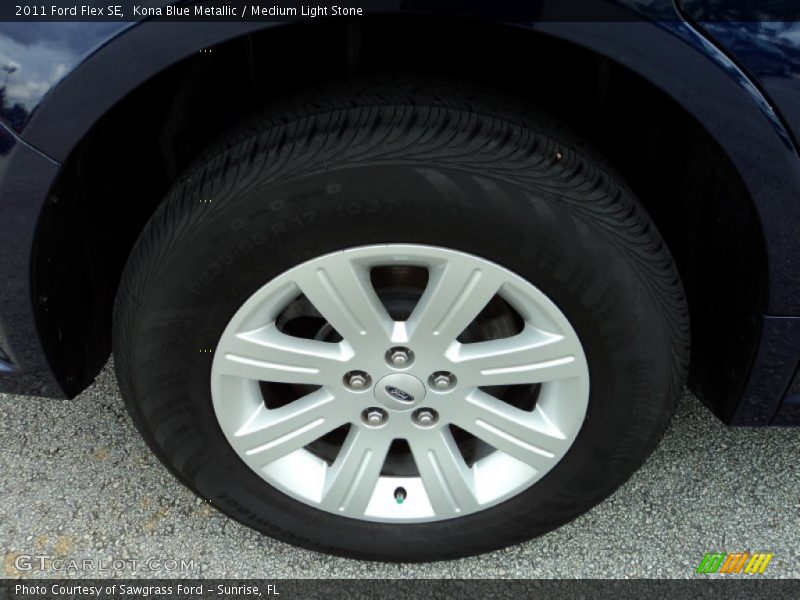 Kona Blue Metallic / Medium Light Stone 2011 Ford Flex SE