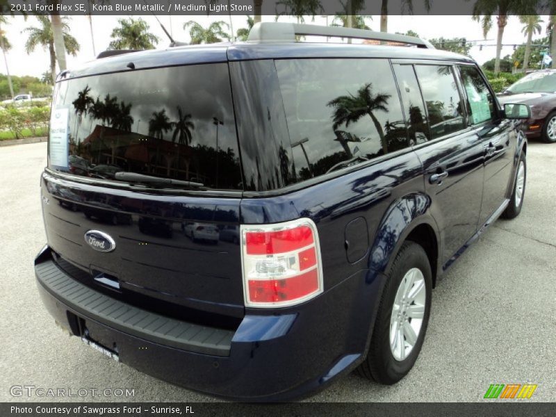 Kona Blue Metallic / Medium Light Stone 2011 Ford Flex SE