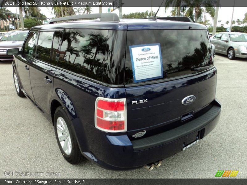 Kona Blue Metallic / Medium Light Stone 2011 Ford Flex SE