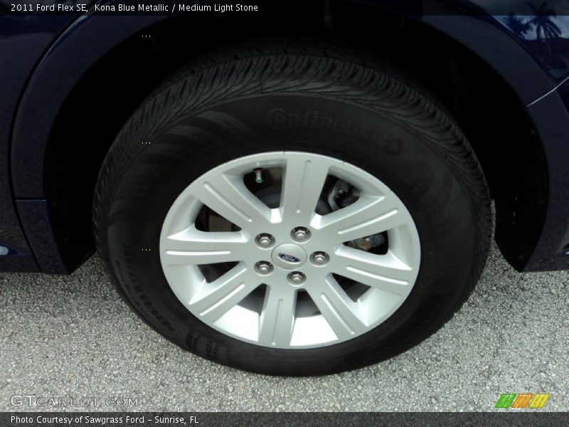 Kona Blue Metallic / Medium Light Stone 2011 Ford Flex SE