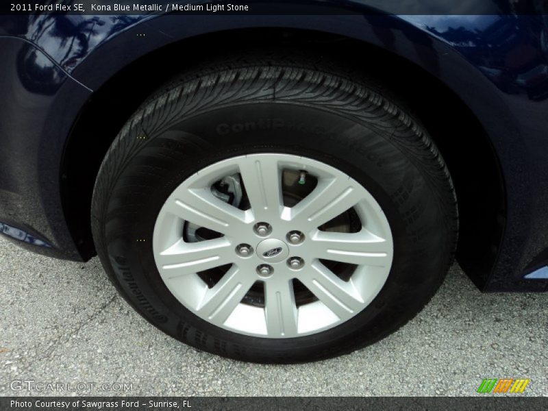 Kona Blue Metallic / Medium Light Stone 2011 Ford Flex SE