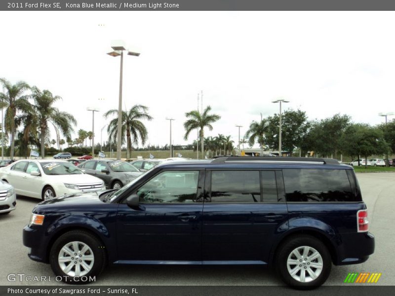 Kona Blue Metallic / Medium Light Stone 2011 Ford Flex SE
