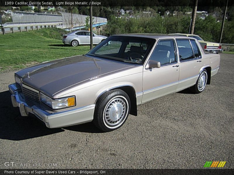 Light Beige Metallic / Beige 1989 Cadillac DeVille Sedan
