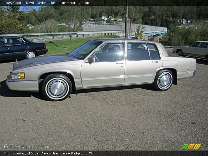 Light Beige Metallic / Beige 1989 Cadillac DeVille Sedan