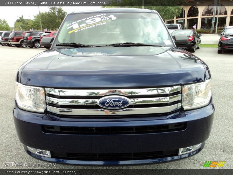 Kona Blue Metallic / Medium Light Stone 2011 Ford Flex SE