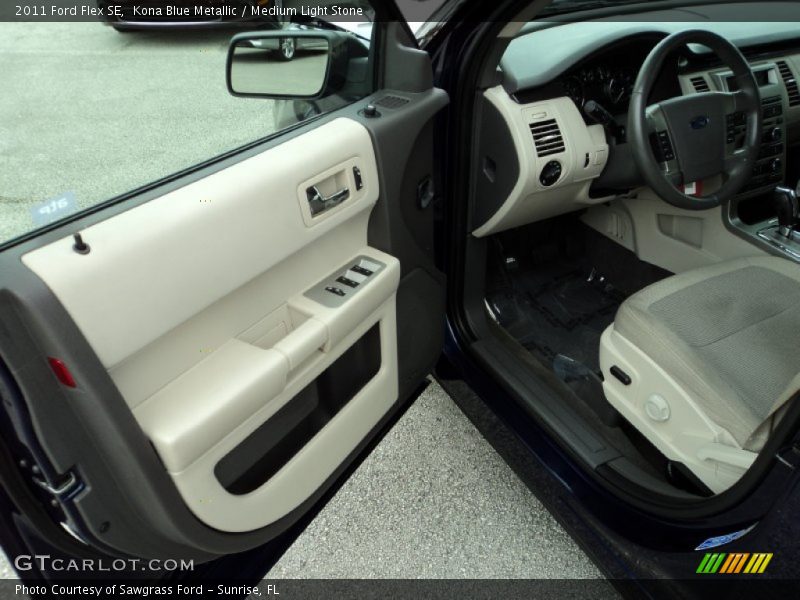 Kona Blue Metallic / Medium Light Stone 2011 Ford Flex SE