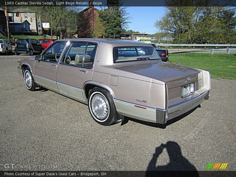 Light Beige Metallic / Beige 1989 Cadillac DeVille Sedan