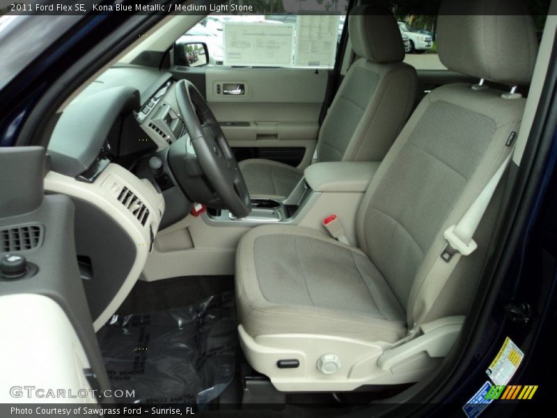 Kona Blue Metallic / Medium Light Stone 2011 Ford Flex SE
