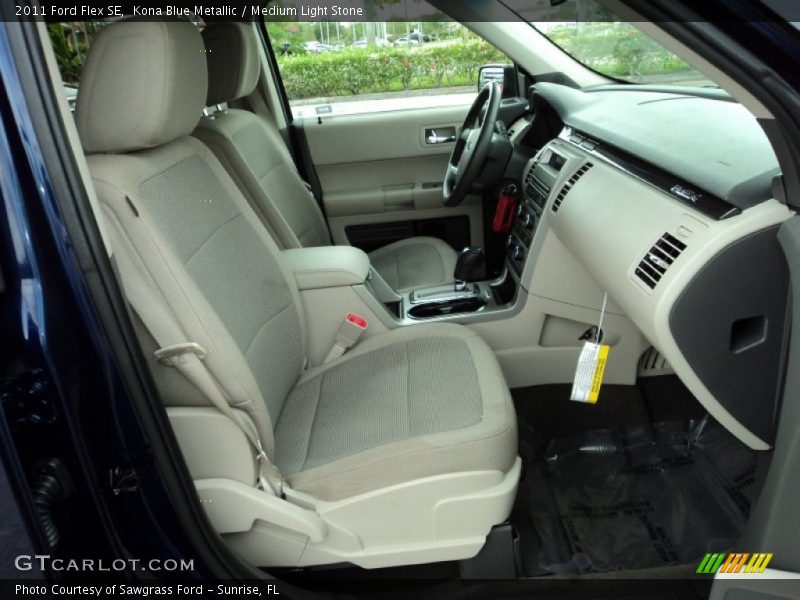 Kona Blue Metallic / Medium Light Stone 2011 Ford Flex SE