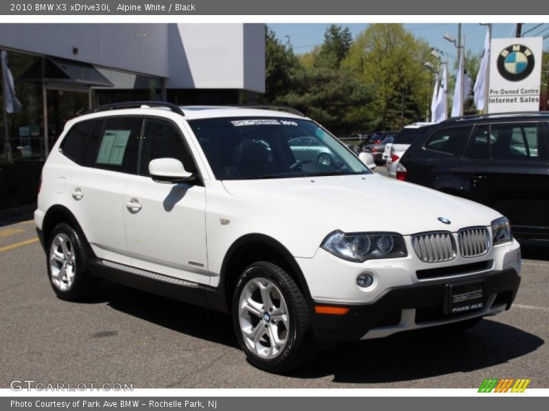 Alpine White / Black 2010 BMW X3 xDrive30i