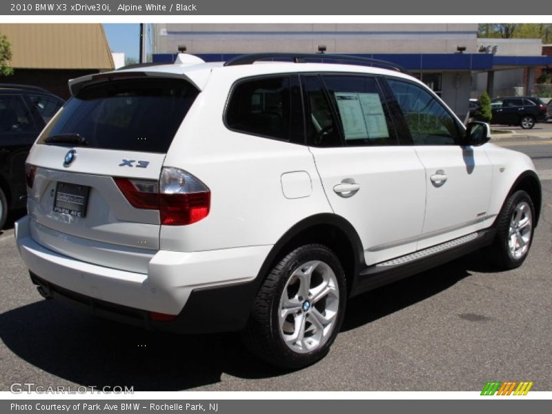 Alpine White / Black 2010 BMW X3 xDrive30i