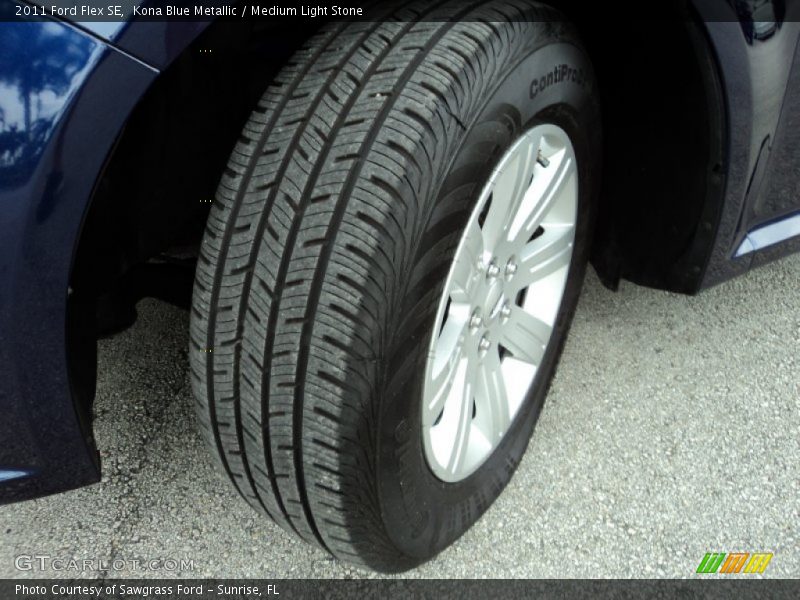 Kona Blue Metallic / Medium Light Stone 2011 Ford Flex SE