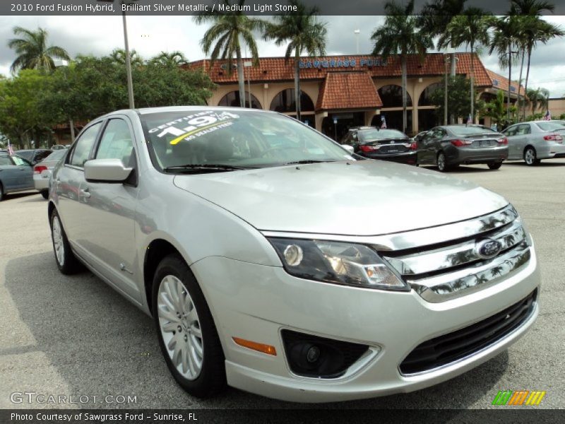 Brilliant Silver Metallic / Medium Light Stone 2010 Ford Fusion Hybrid