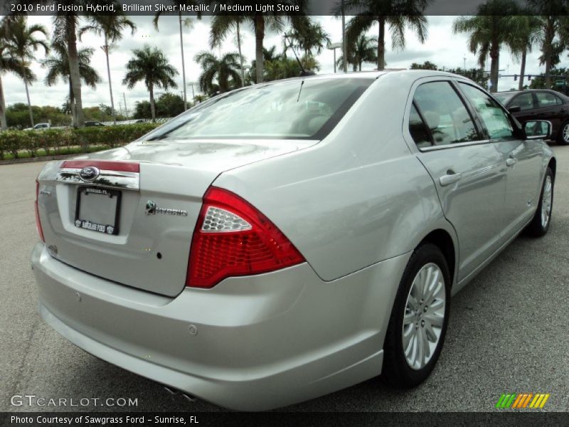 Brilliant Silver Metallic / Medium Light Stone 2010 Ford Fusion Hybrid