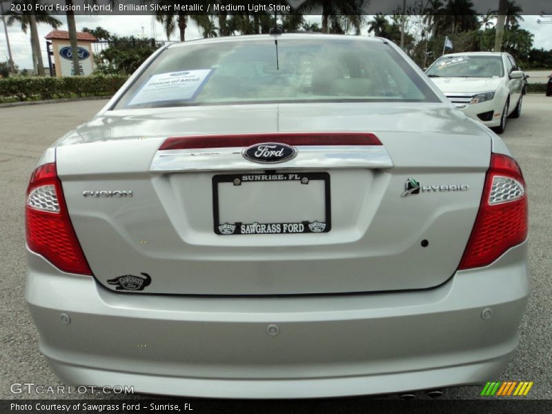 Brilliant Silver Metallic / Medium Light Stone 2010 Ford Fusion Hybrid