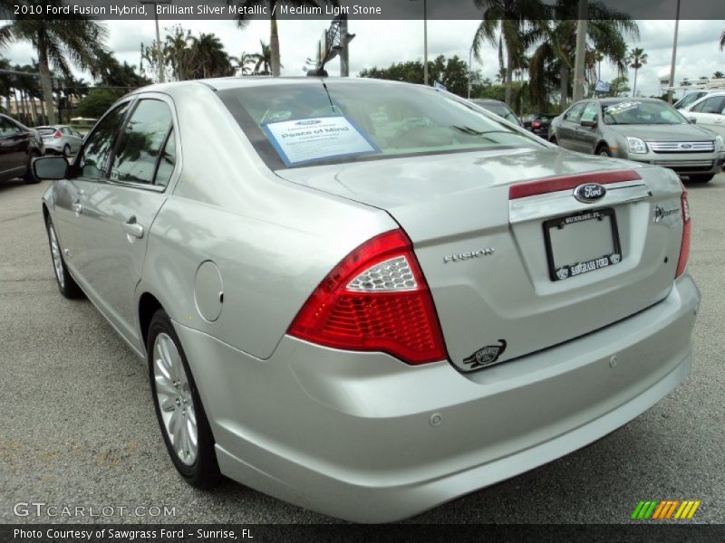 Brilliant Silver Metallic / Medium Light Stone 2010 Ford Fusion Hybrid