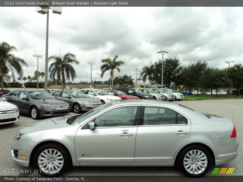 Brilliant Silver Metallic / Medium Light Stone 2010 Ford Fusion Hybrid