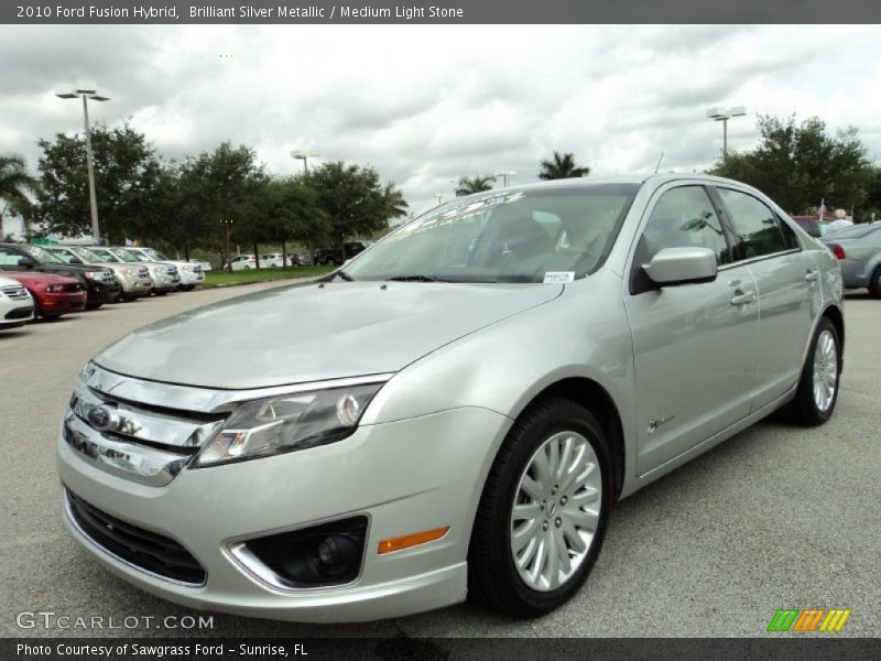Brilliant Silver Metallic / Medium Light Stone 2010 Ford Fusion Hybrid