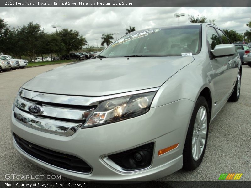 Brilliant Silver Metallic / Medium Light Stone 2010 Ford Fusion Hybrid