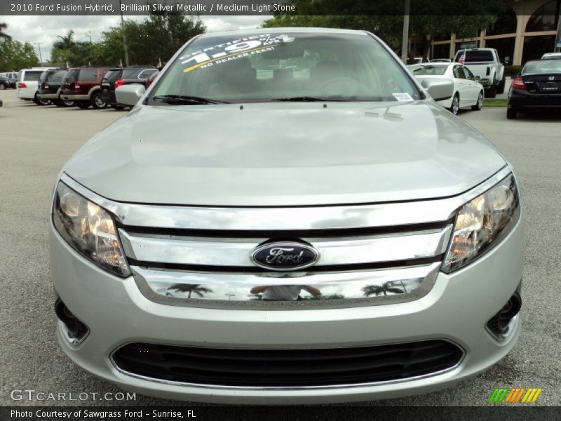 Brilliant Silver Metallic / Medium Light Stone 2010 Ford Fusion Hybrid