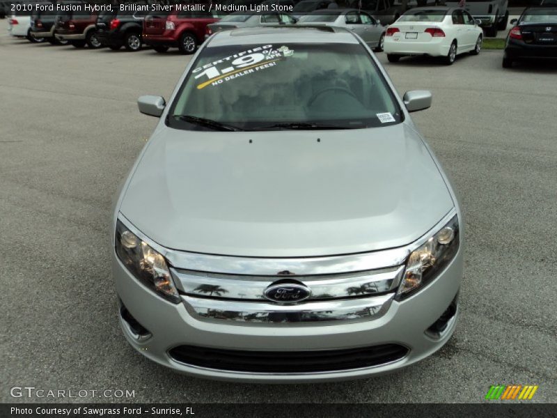 Brilliant Silver Metallic / Medium Light Stone 2010 Ford Fusion Hybrid