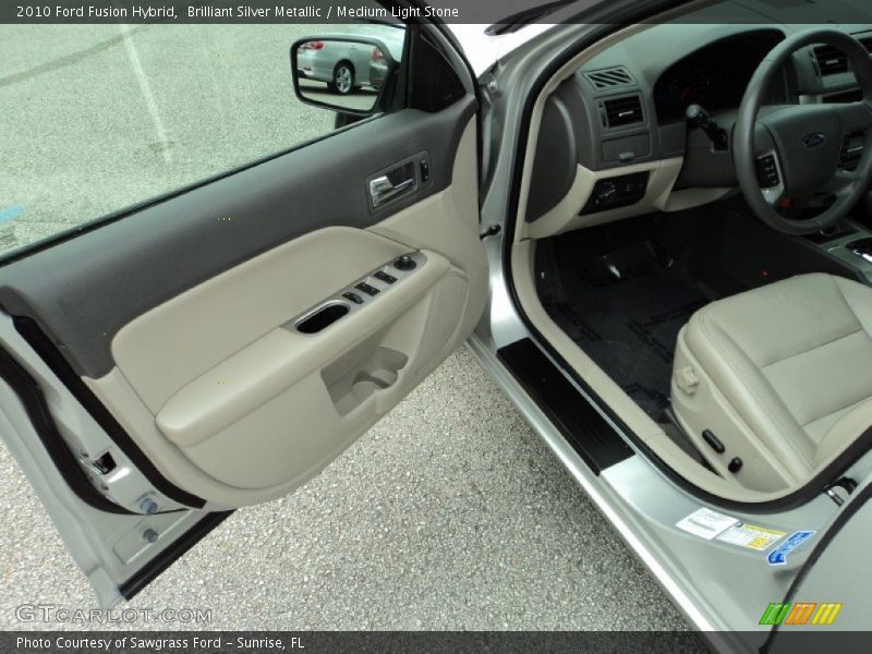 Brilliant Silver Metallic / Medium Light Stone 2010 Ford Fusion Hybrid