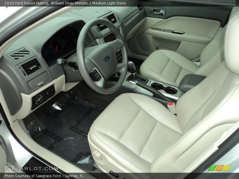 Brilliant Silver Metallic / Medium Light Stone 2010 Ford Fusion Hybrid