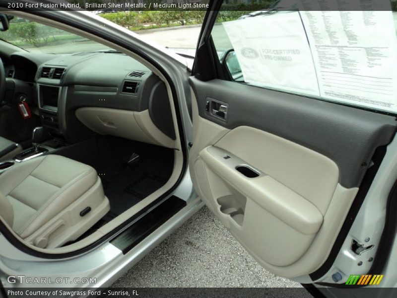 Brilliant Silver Metallic / Medium Light Stone 2010 Ford Fusion Hybrid