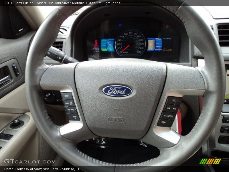 Brilliant Silver Metallic / Medium Light Stone 2010 Ford Fusion Hybrid