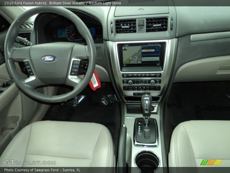 Brilliant Silver Metallic / Medium Light Stone 2010 Ford Fusion Hybrid