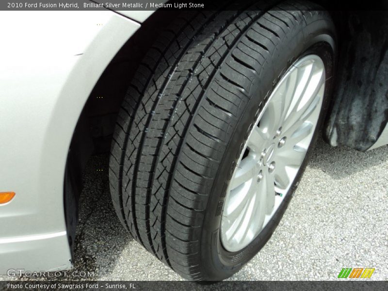 Brilliant Silver Metallic / Medium Light Stone 2010 Ford Fusion Hybrid
