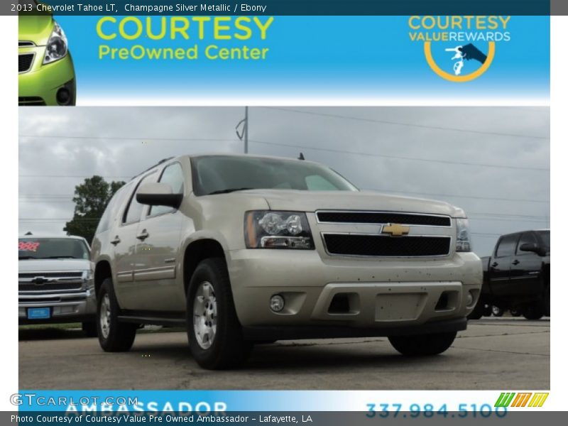 Champagne Silver Metallic / Ebony 2013 Chevrolet Tahoe LT