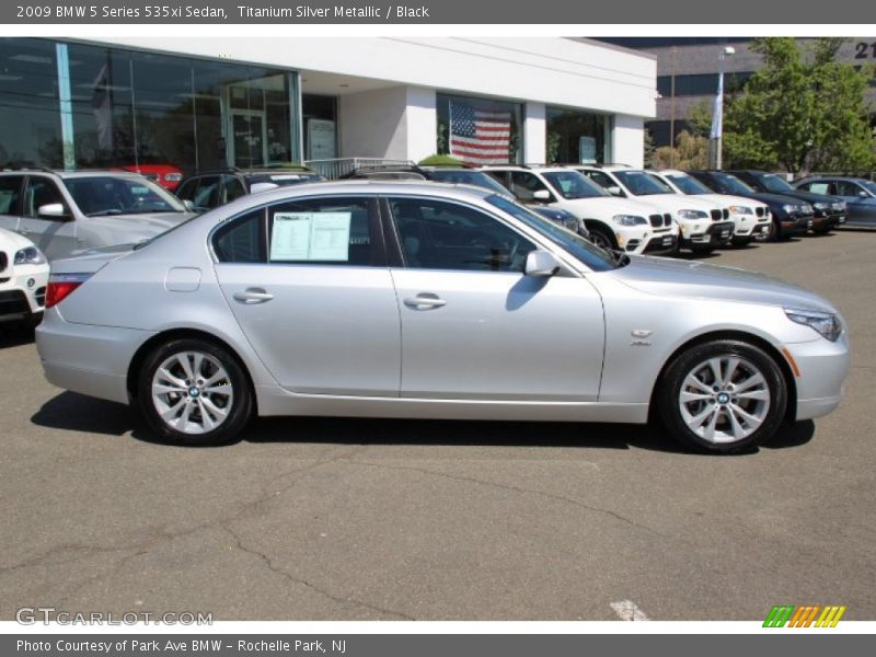 Titanium Silver Metallic / Black 2009 BMW 5 Series 535xi Sedan