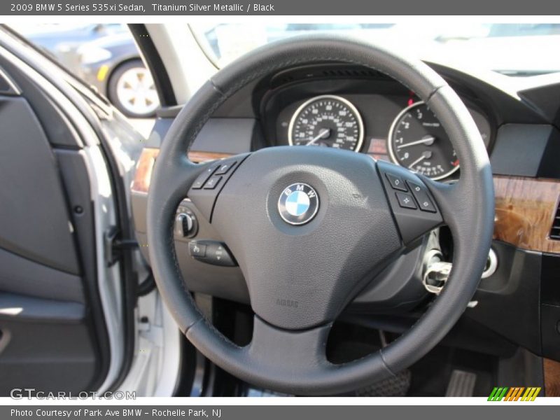 Titanium Silver Metallic / Black 2009 BMW 5 Series 535xi Sedan