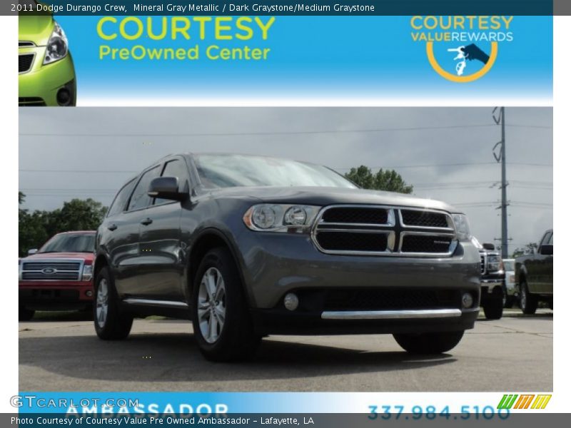 Mineral Gray Metallic / Dark Graystone/Medium Graystone 2011 Dodge Durango Crew