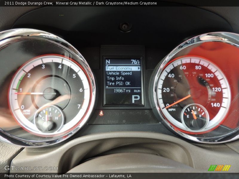 Mineral Gray Metallic / Dark Graystone/Medium Graystone 2011 Dodge Durango Crew