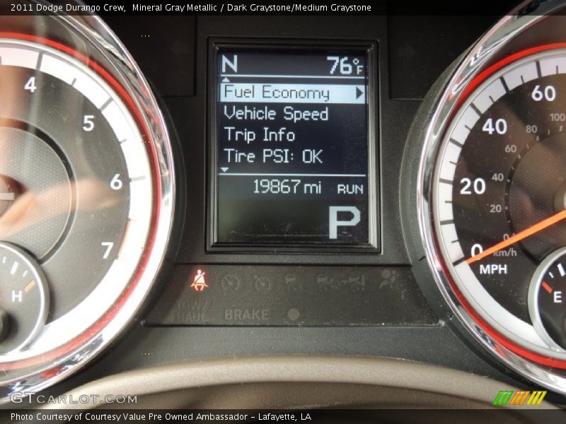 Mineral Gray Metallic / Dark Graystone/Medium Graystone 2011 Dodge Durango Crew