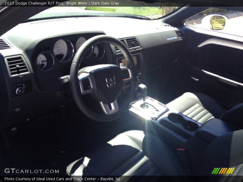 Bright White / Dark Slate Gray 2013 Dodge Challenger R/T Plus