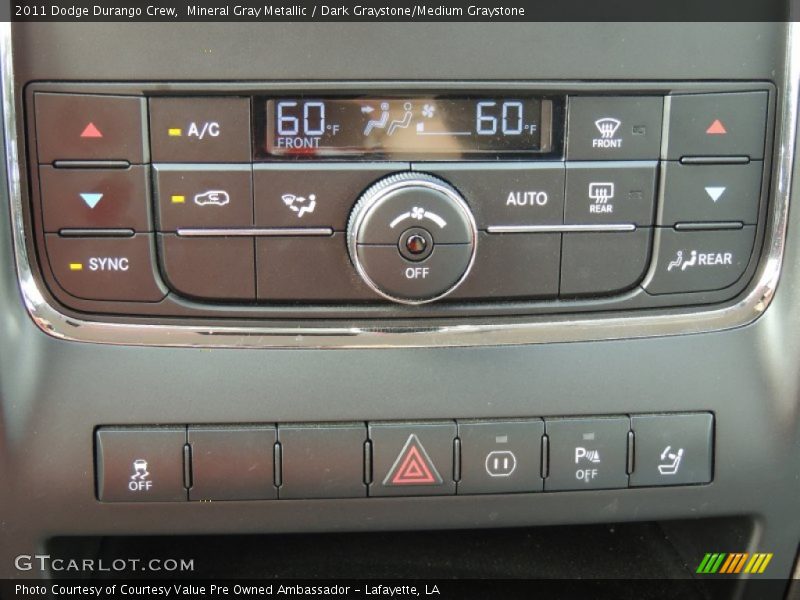 Mineral Gray Metallic / Dark Graystone/Medium Graystone 2011 Dodge Durango Crew
